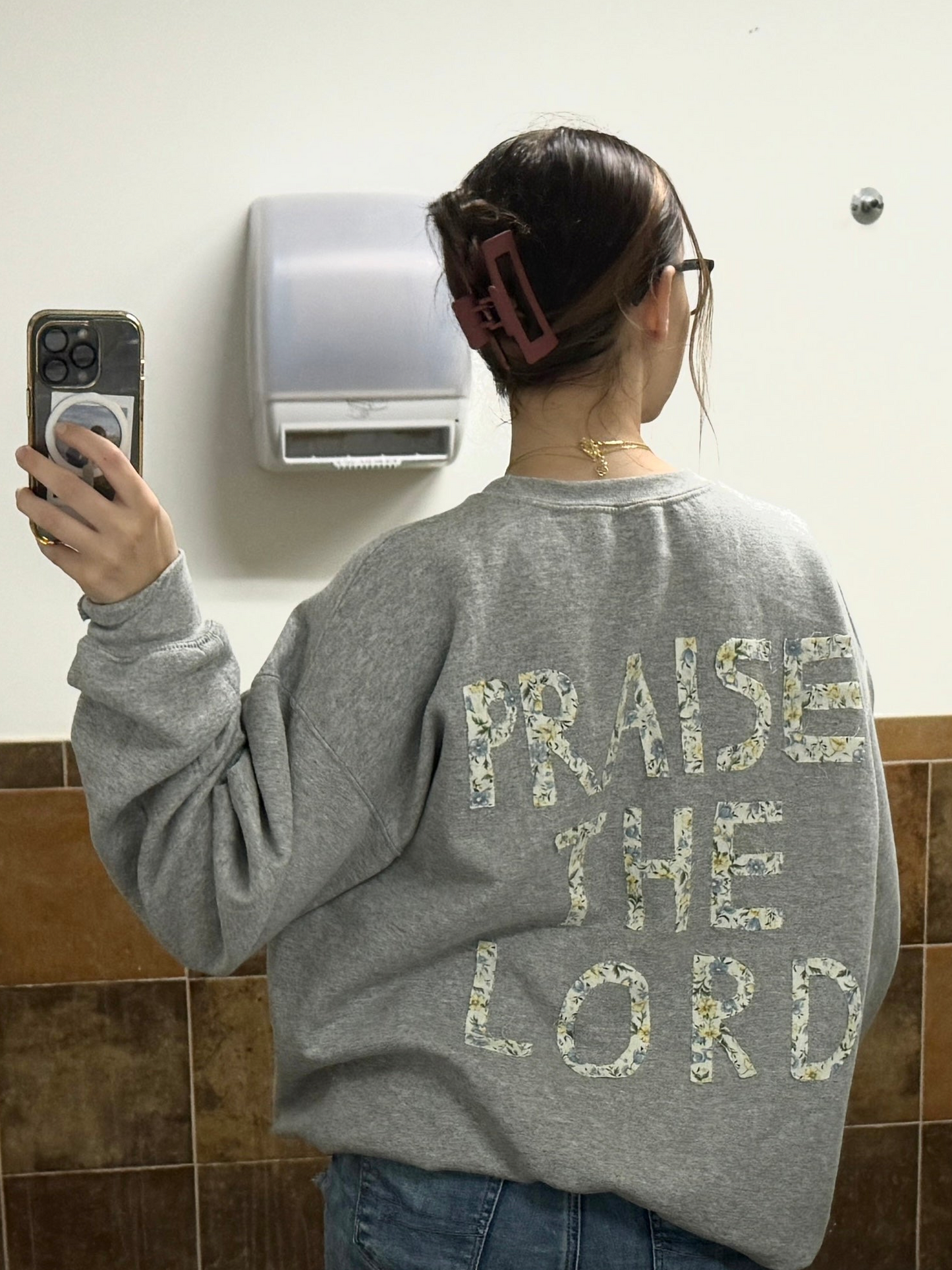 8:11 Patchwork crewneck