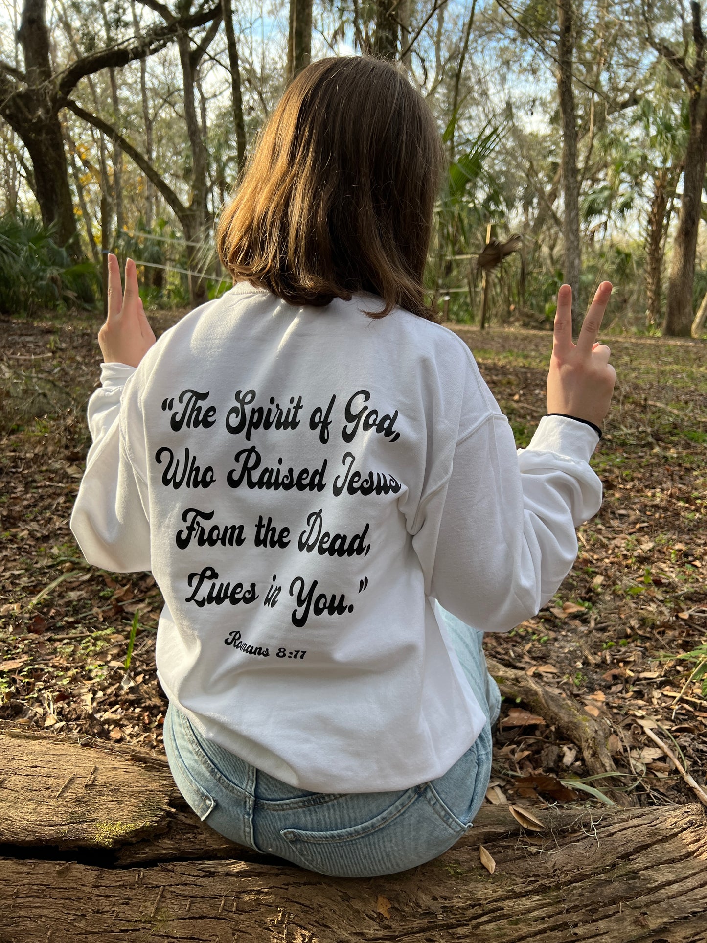 8:11 Crewneck in White